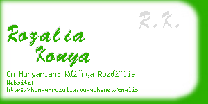 rozalia konya business card