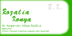 rozalia konya business card